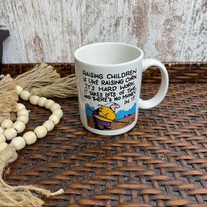 Vintage hallmark mug coffee about children funny hallmark